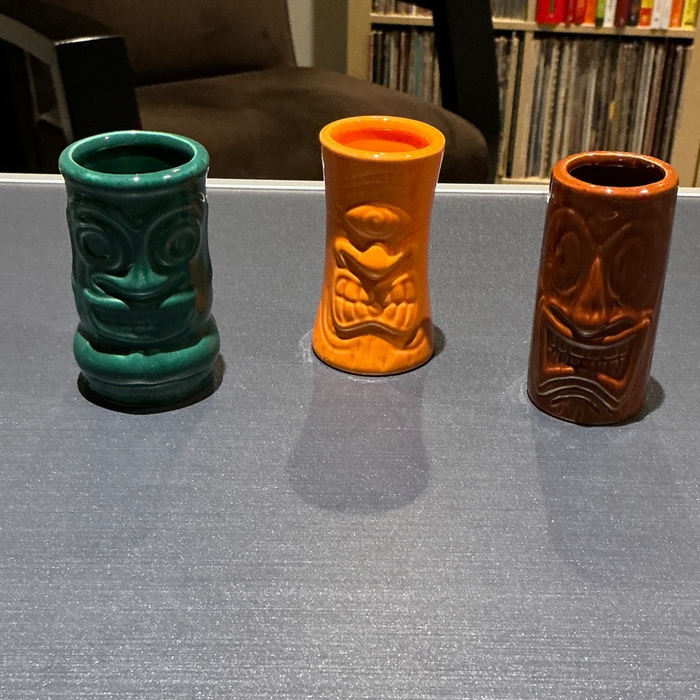 Colorful Tiki Shot Glass Set